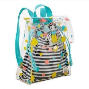 NWT Snow White Disney Animators Striped Plastic Shell Mini Backpack